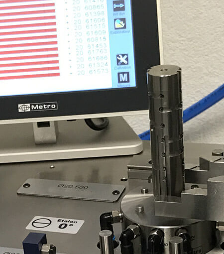 Example of an air gage to measure 14 internal diameters 20.5mm, on 7 altitudes