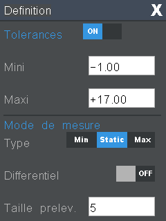 Configuration of a characteristic