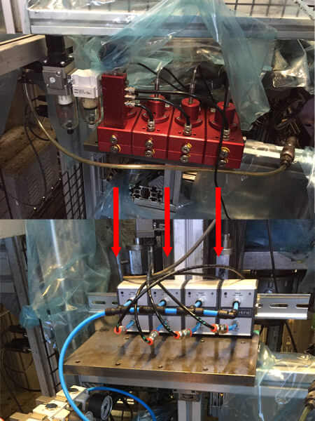 Rétrofit d'un système EL-Jet à membrane de chez PFL + capteurs inductifs par des modules M-BUS MB-AG pour une exploitation sur un afficheur M400