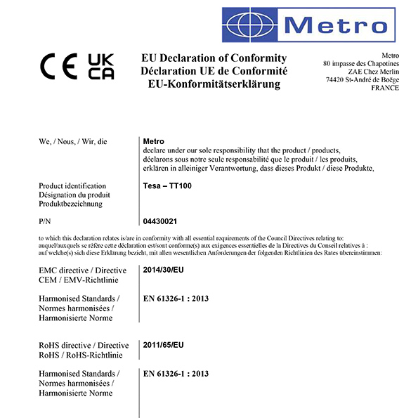 CE/UKCA Declaration of Conformity